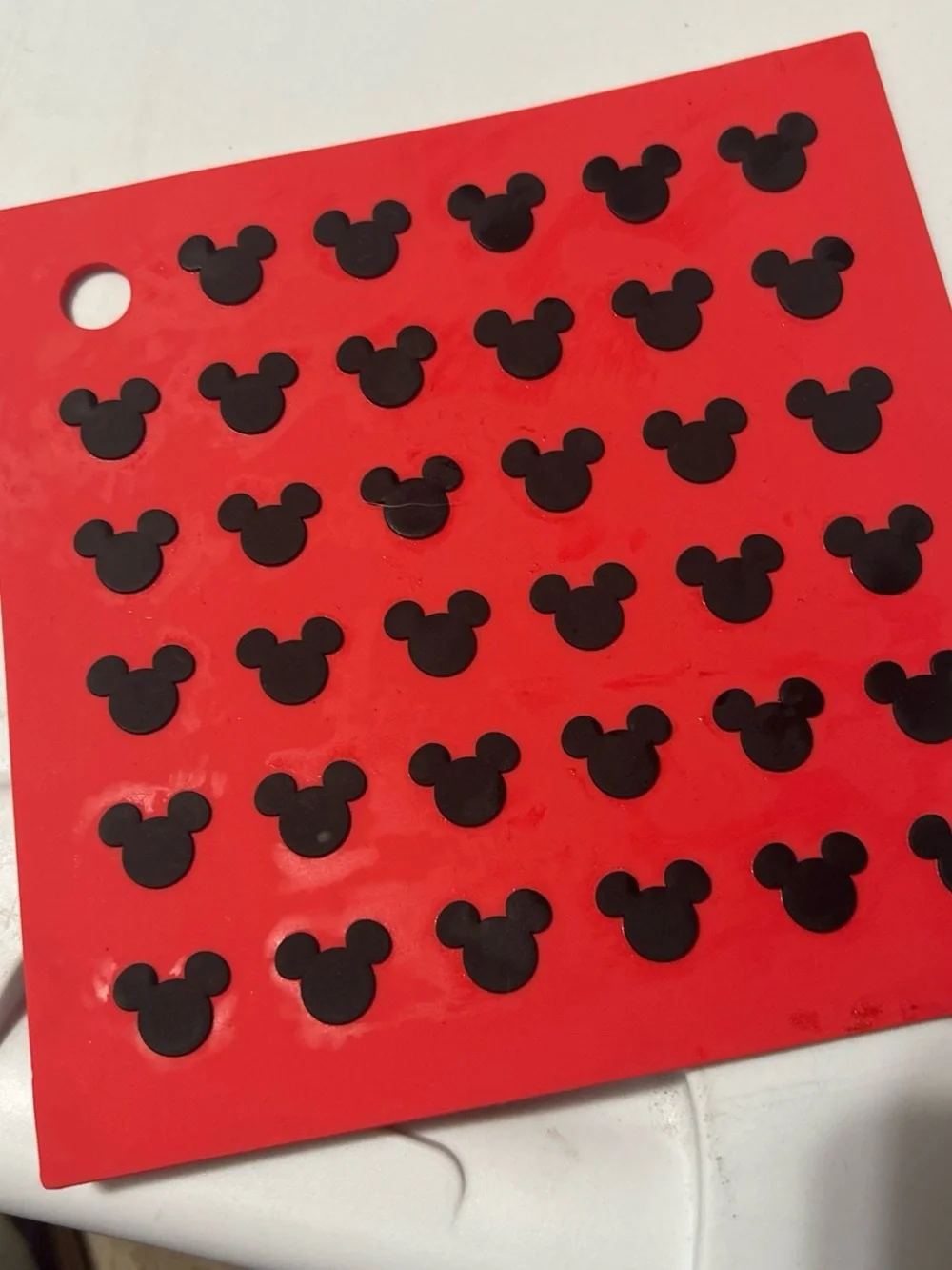 Disney Parks Mickey Minnie Red Silicone Trivets Pot Holder